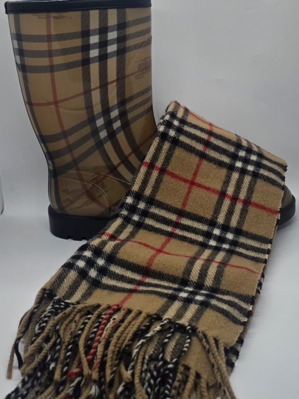 Burberry Boots w/ Scarf Women Size 41 - Picture 7 of 8